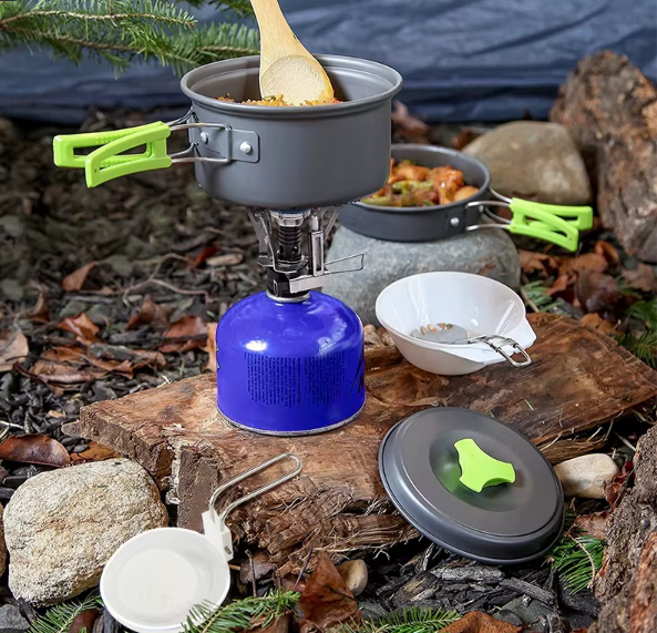 CAMPKIT- סט בישול נייד ועמיד עם תיק גב