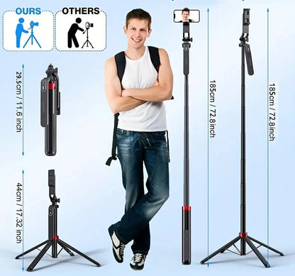 חצובת מצלמה ניידת עם שלט רחוק אלחוטי וסיבוב של 360°