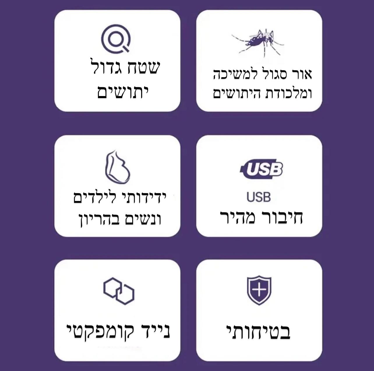 מנורת USB להדברת יתושים