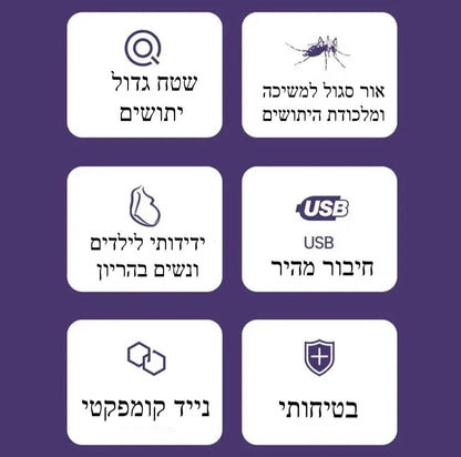 מנורת USB להדברת יתושים